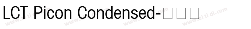 LCT Picon Condensed字体转换
